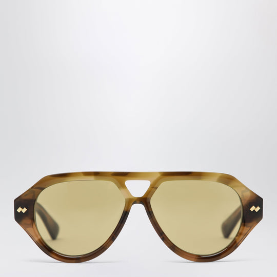 Dizzy Aviator Sunglasses In Recycled Acetate, Havana