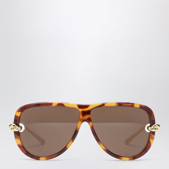Knot Aviator Sunglasses In Havana/Gold