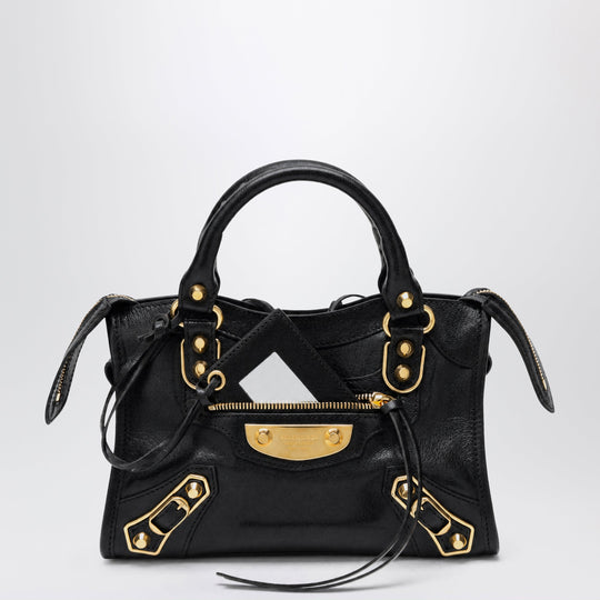 Le City Uptown Mini Bag In Soft Black Leather