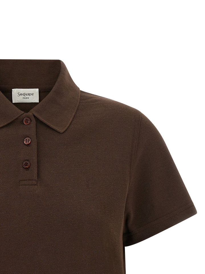 Saint Laurent Cassandre Polo - Brown | d4d07f06487367167121f182b662d67be78b3c4e