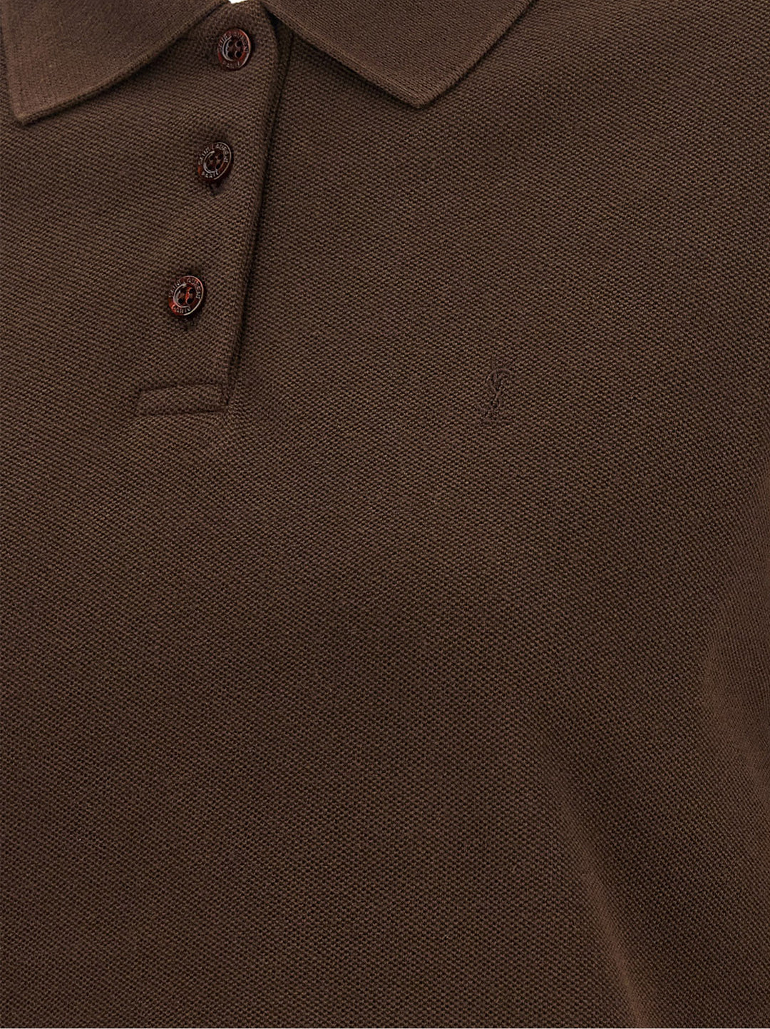 Saint Laurent Cassandre Polo - Brown | 09301d0af257fa7f06a845870d016165d6083003