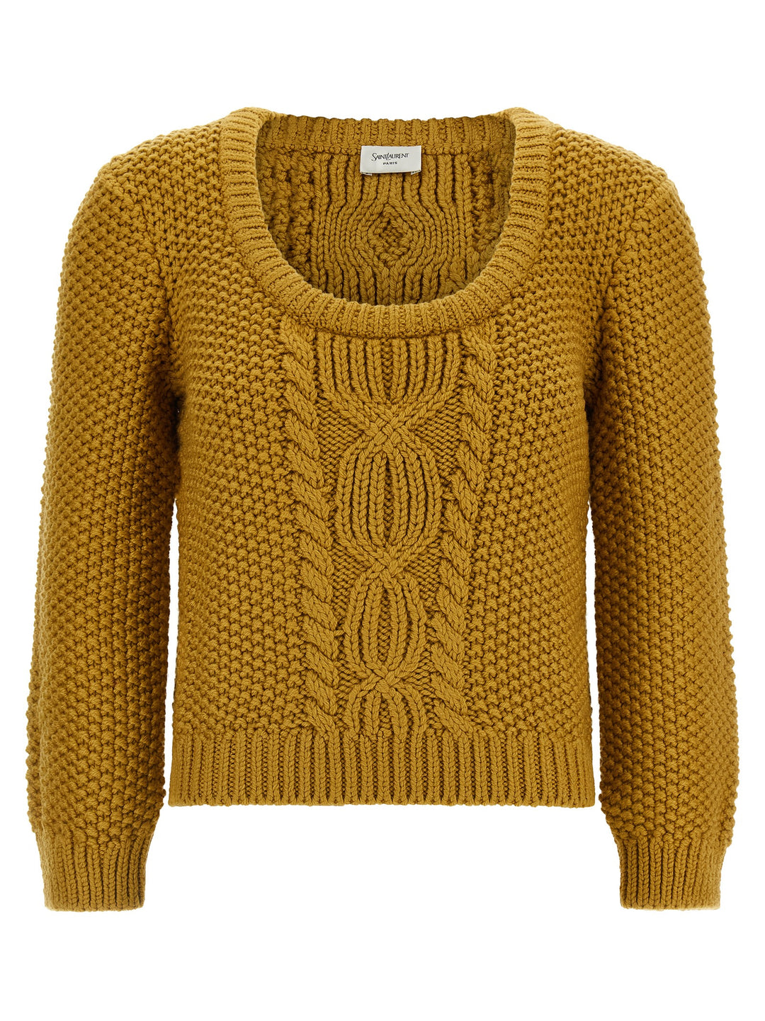 Saint Laurent Knit With 3/4 Sleeves Sweaters and Cardigans - Yellow | fd9a769adaf4d526cb1dde39d4764af93eeba94e