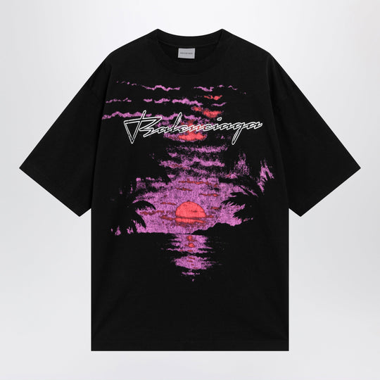 Dream T-Shirt In Black Cotton Jersey