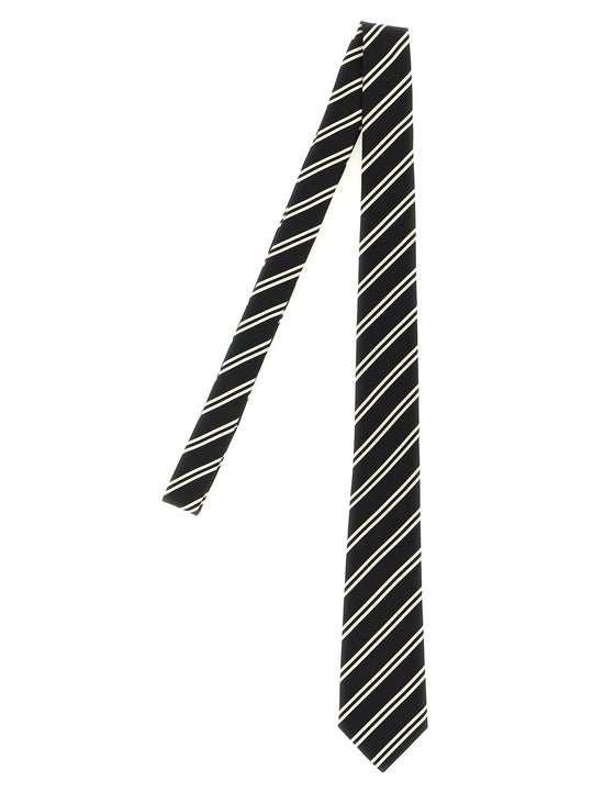 Striped Tie Ties And Papillon Black