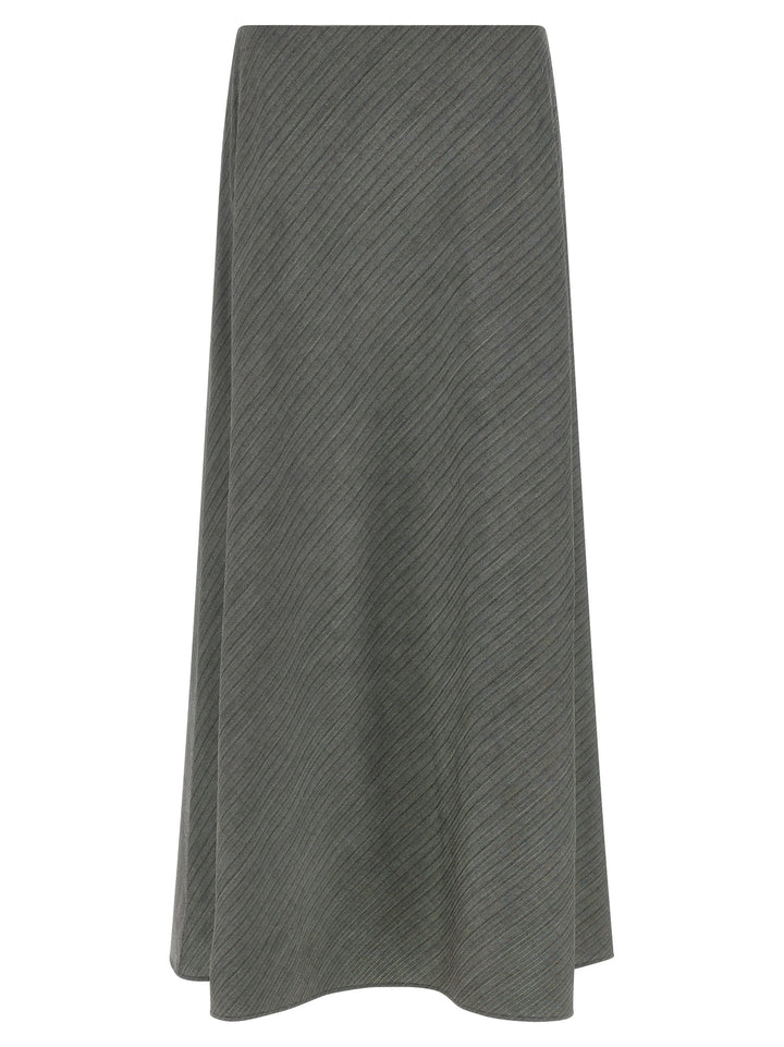 Alberta Ferretti Bell Chevron Skirt Skirts - Gray | 302f515a1ffd78af10c9248713c8e39bbb9fd7c3