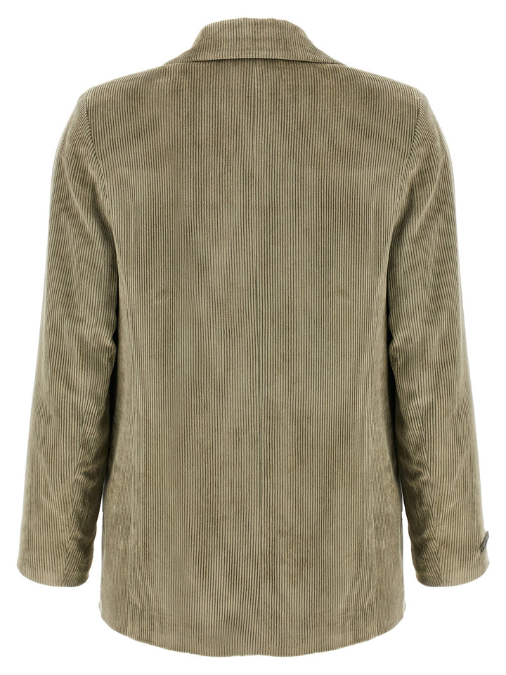 Peserico Ribbed Velvet Blazer BlazerS - Green | c53032a4e8cd5ef8a8a579f0398ce4c36a7b86cf