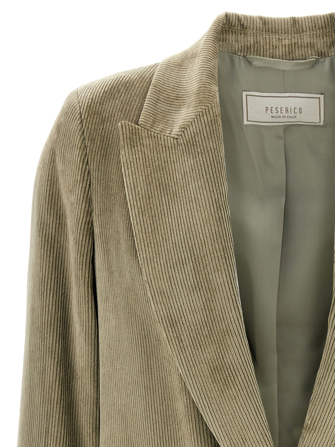 Peserico Ribbed Velvet Blazer BlazerS - Green | 7369367f3d6287ea70e48b2a7fbaa2654f158bc3