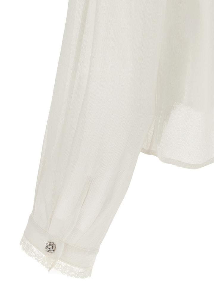 Alberta Ferretti Silk Shirt Shirt and Blouse - Beige | b05de01a9adda3c39c8fea80bbb97a87d638c64d