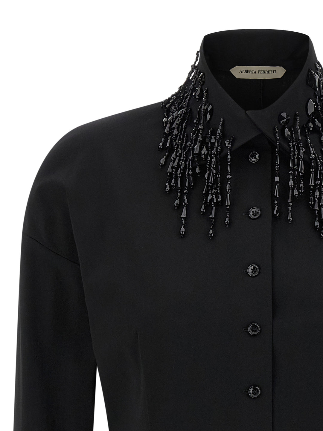 Alberta Ferretti Beads Shirt Shirt and Blouse - Black | 269e1ccadd277d34e4407ebaed5691794ba25a02