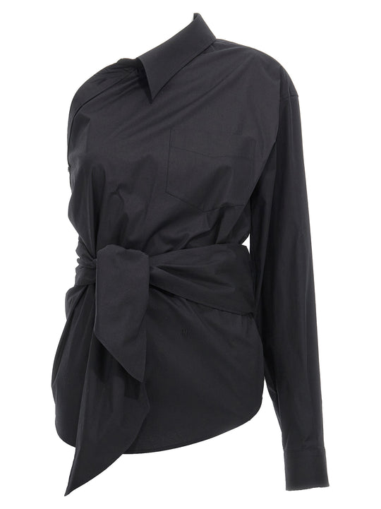 One-Shoulder Shirt Shirt And Blouse Black