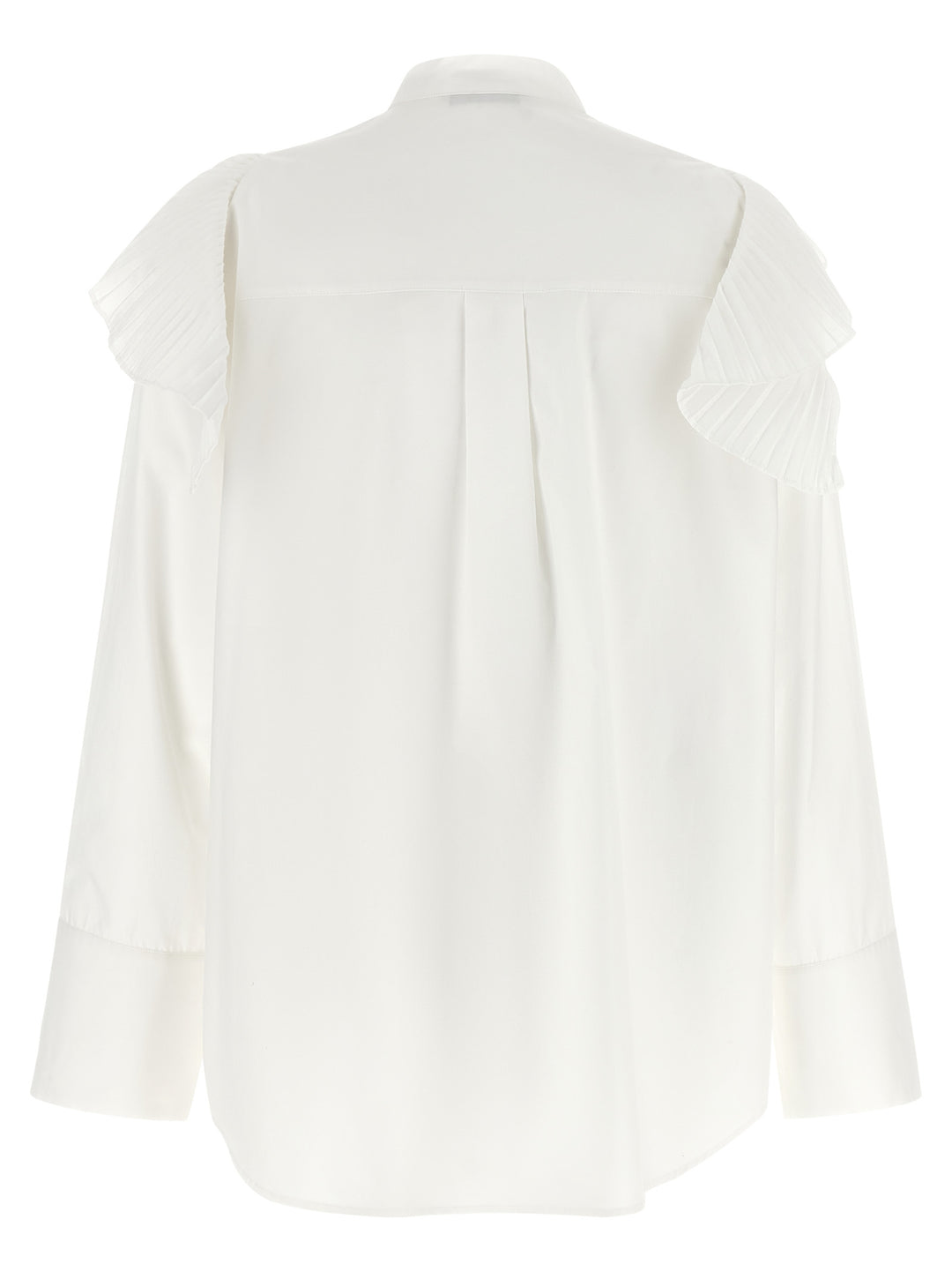 Alberta Ferretti Pleated Ruffle Shirt Shirt and Blouse - White | 054791b0d80733f4b514b4832ef4a9bc886a3348