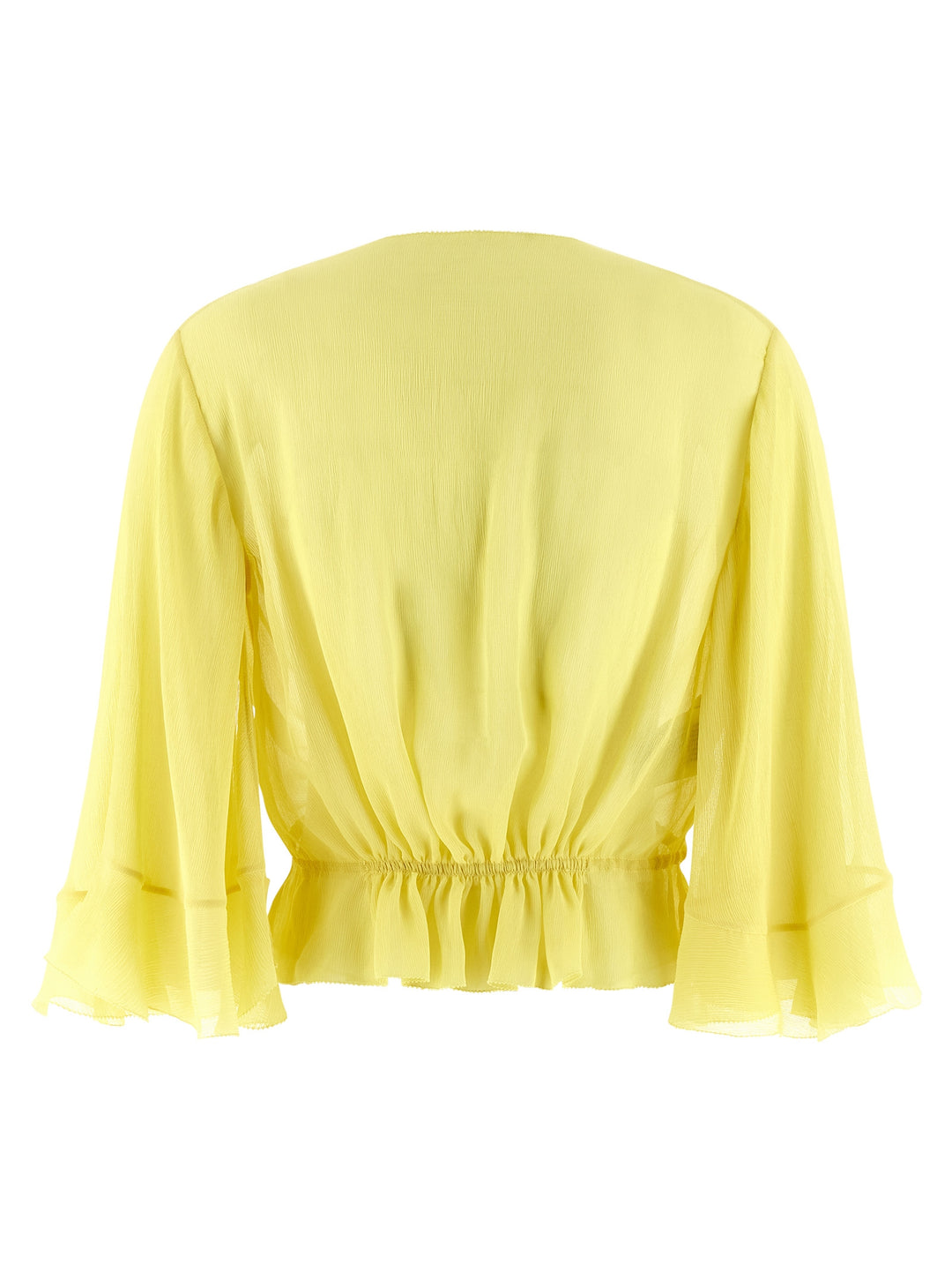 Alberta Ferretti Drawstring Shirt Shirt and Blouse - Yellow | 74ec59f9c779eead3fce755380bd8db5a9abb2f5