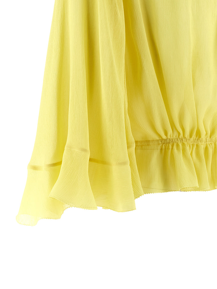 Alberta Ferretti Drawstring Shirt Shirt and Blouse - Yellow | c240945e47ebb53258f884484693f37476cbb4a5