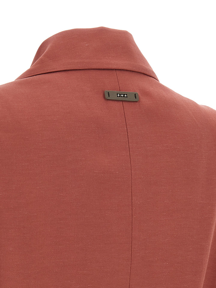 Peserico Linen Viscose Vest Gilet - Red | ee5841673f19f0baddc72dd748f9e3847d7240a9