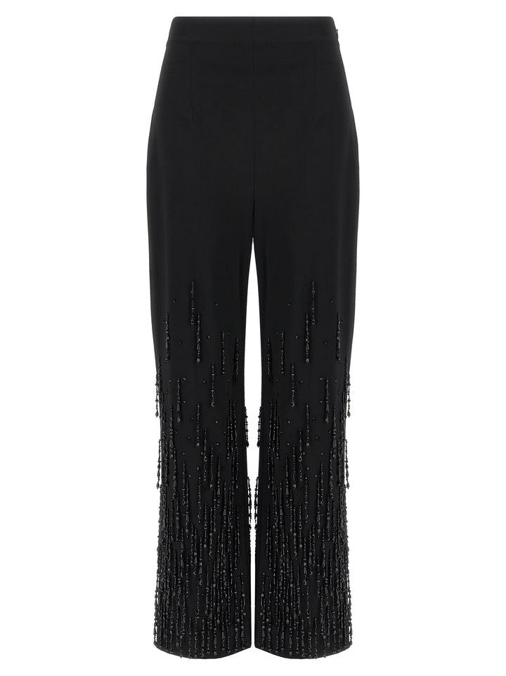 Alberta Ferretti Beaded Pants - Black | d728e1b5bf0f9da2dc57c7db56a04ddea1f02462