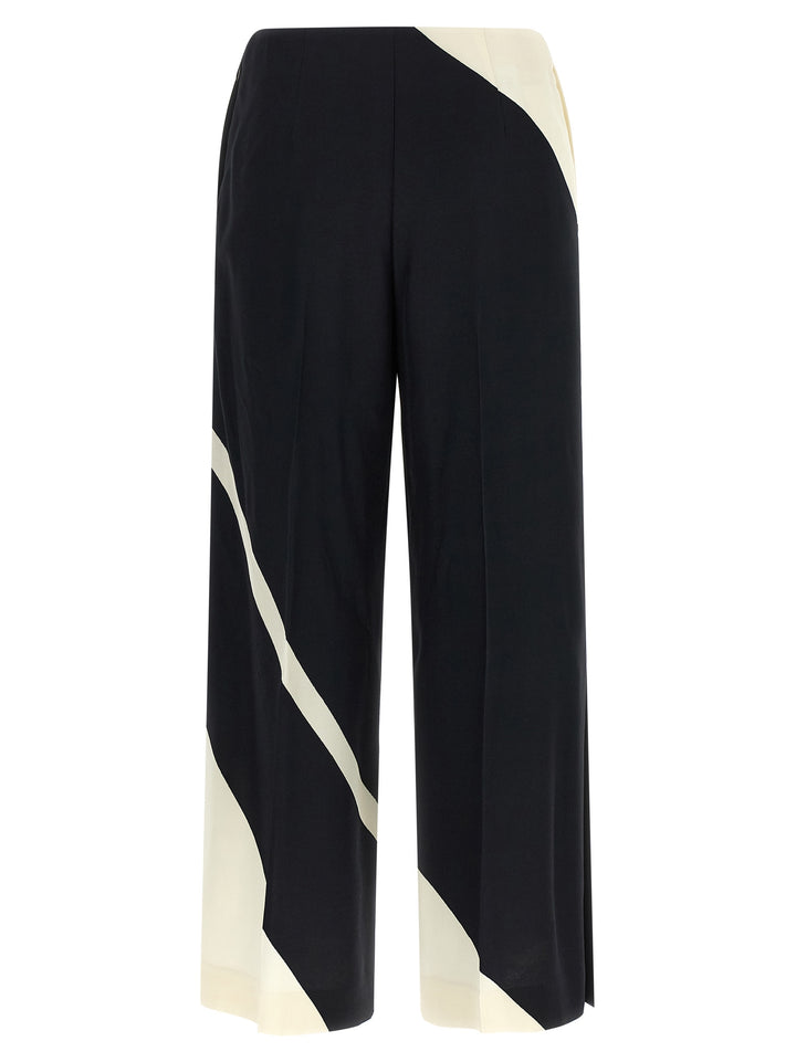 Alberta Ferretti Cropped Pants - White/Black | 5921d76d624786eff1177ad2a7448a5da63212ef