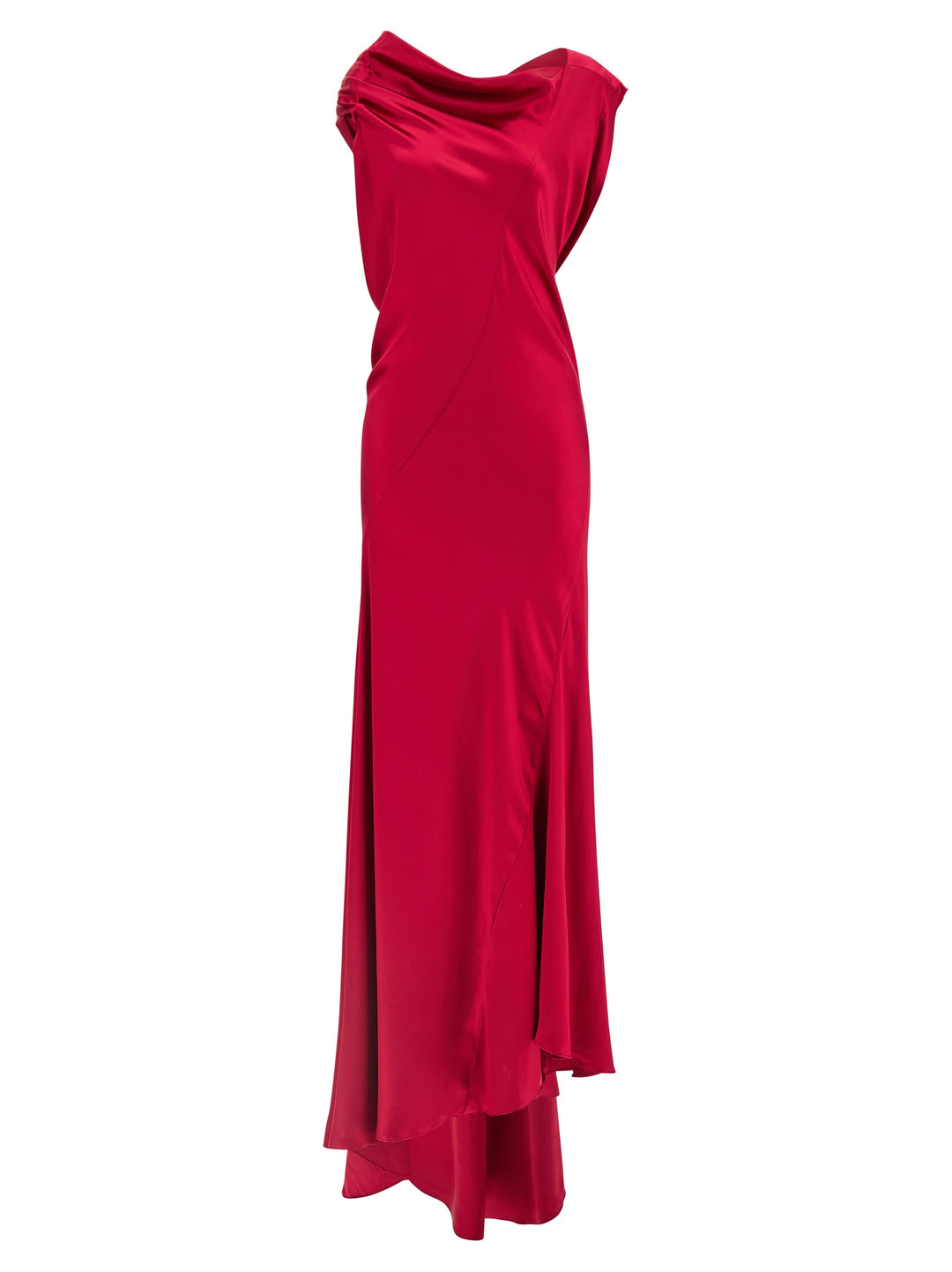Alberta Ferretti Satin Dress Dresses - Fuchsia | 53d44c566bafa087a4658ff47476d333f910ba45