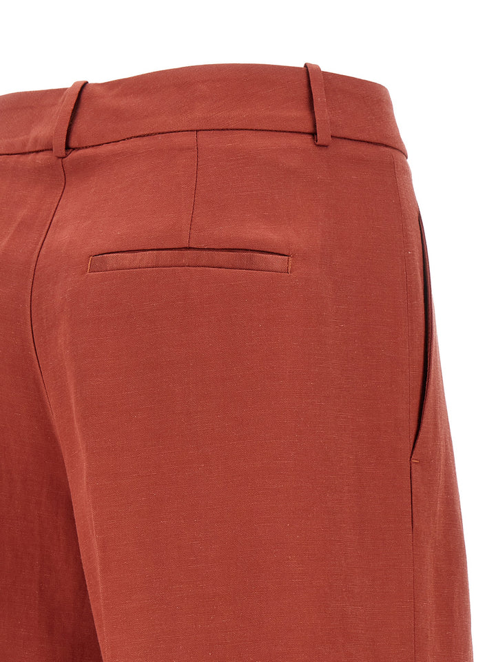 Peserico Linen Viscose Bermuda Shorts Bermuda and Short - Red | efa6aac07ba97f61ebe9bef629df03ab229a4519