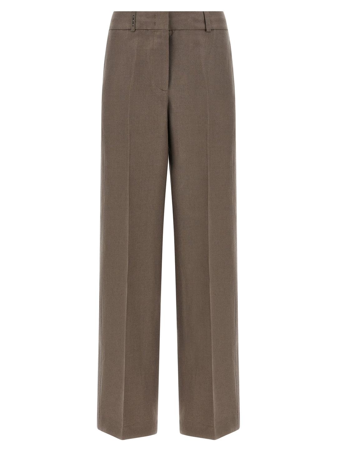 Peserico Linen Trousers Pants - Brown | ba074e2be13c425574da6d23ff55885d803059bd