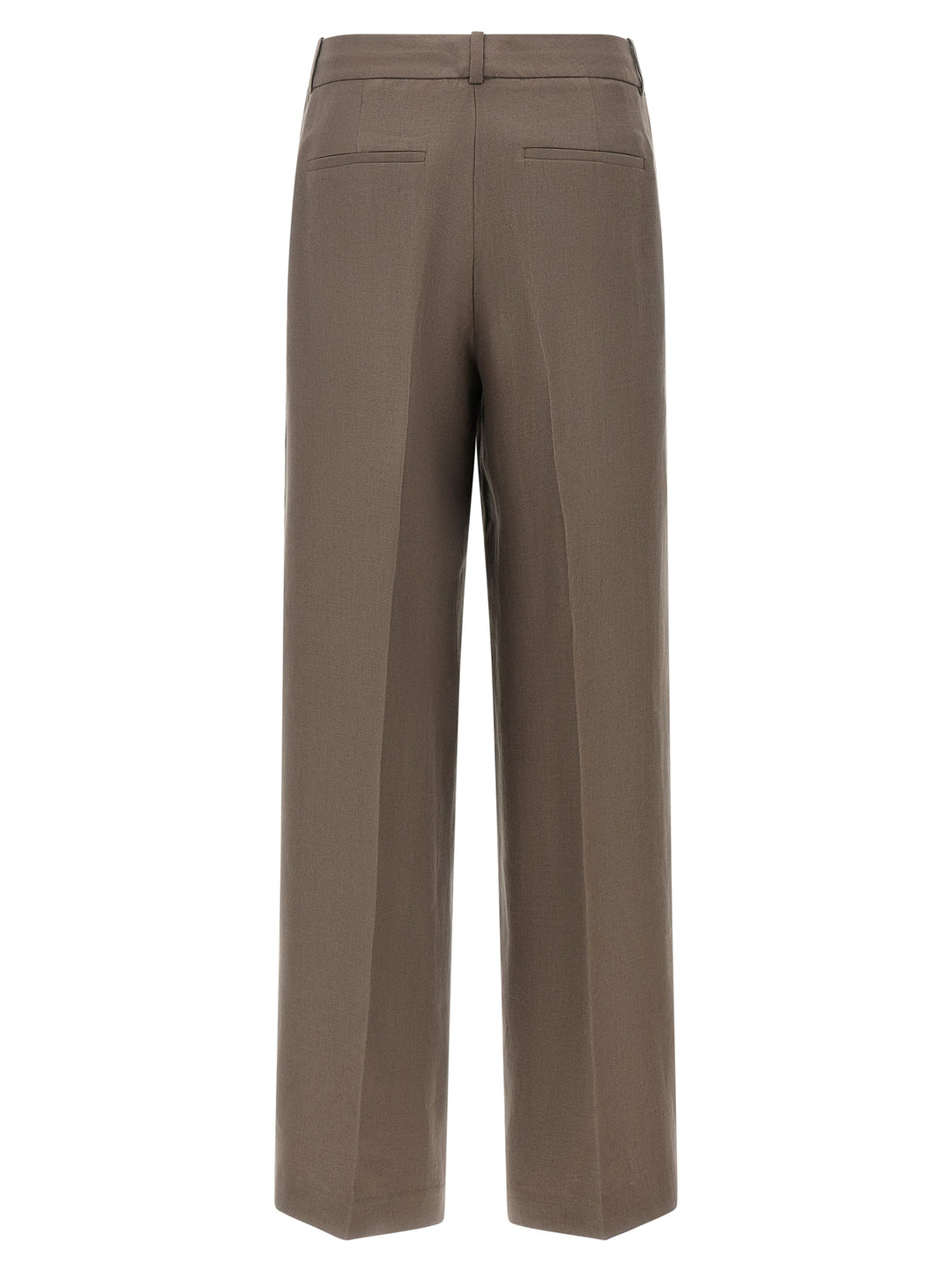 Peserico Linen Trousers Pants - Brown | 1257cbbfb39f7216e5791272faf7ba61e23df62f