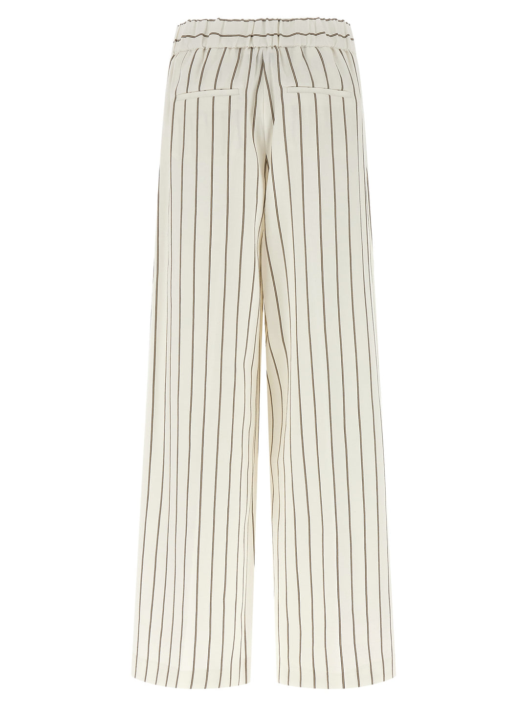 Peserico Pinstriped Twill Pants - White | 7b468db789939a70fd3e2f8214540b80af2de4ef
