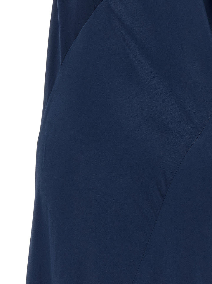 Alberta Ferretti Draped Asymmetrical Dress Dresses - Blue | 0bafcec56d58816518976cd9d8cfba96a4f55b07