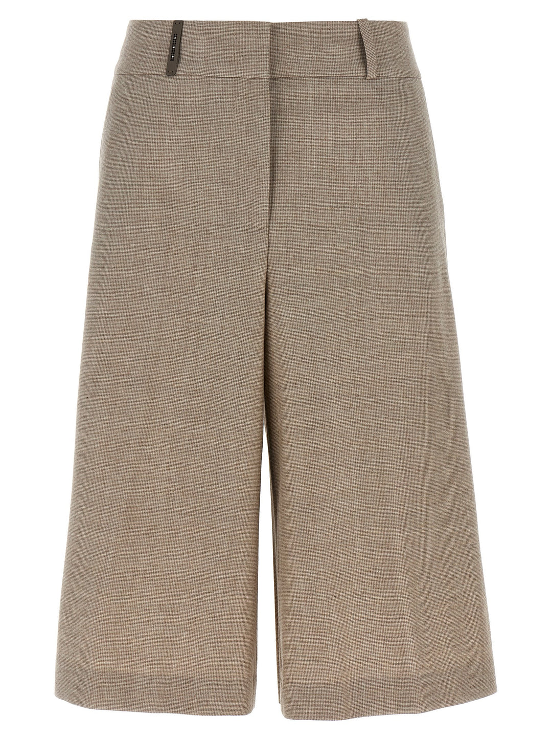 Peserico Micro Houndstooth Long Bermuda Shorts Bermuda and Short - Beige | 75c06c11dcda91939c4bd16d3df9cda63db79772