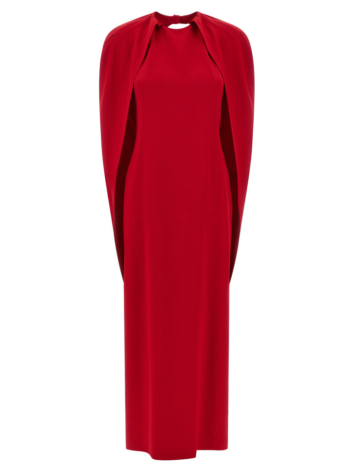 Alberta Ferretti Cape Dress Dresses - Red | 27aac1d732986d8fc4945db76c29d8f9b33a4712