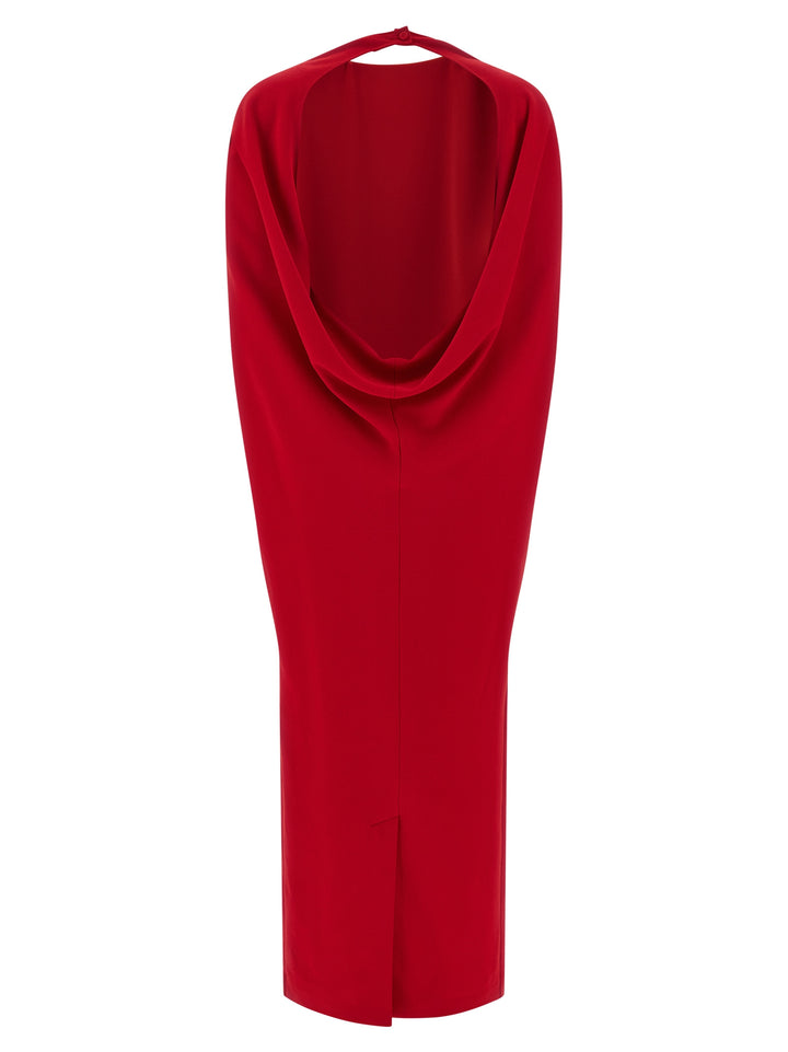 Alberta Ferretti Cape Dress Dresses - Red | 43f55a272ae5ec2e379ceb97d40a94b79efe17b4