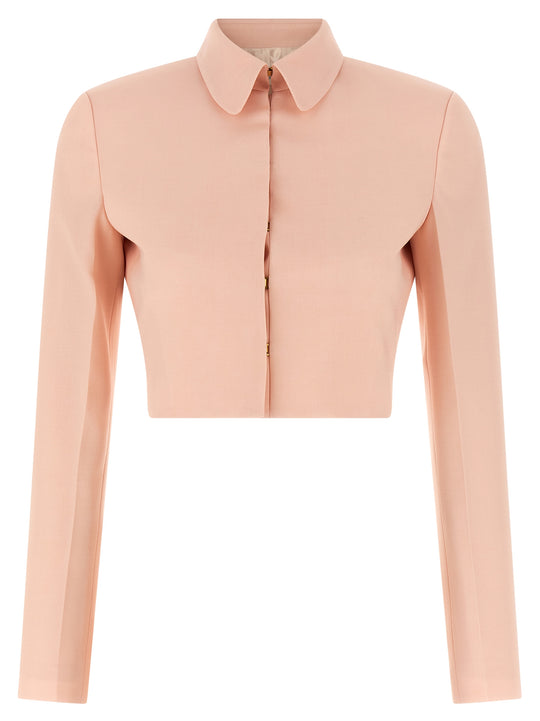 Tropical Wool Blazer Blazers Pink