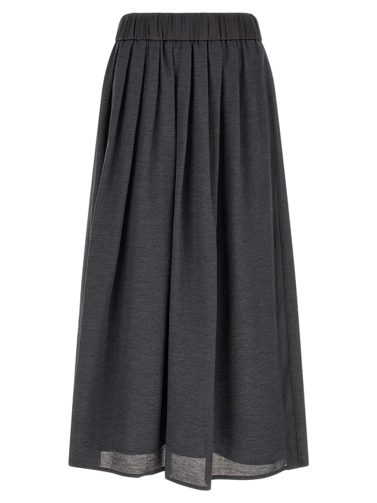 Skirt With Elastic Skirts Gray