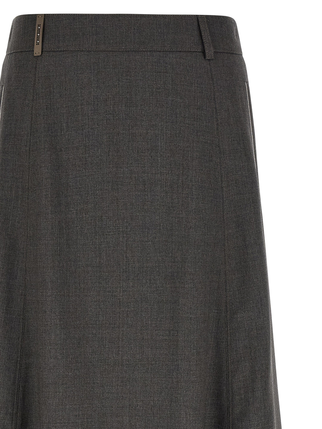 Peserico Flared Skirt With Loops Skirts - Gray | c0a5692cedfd20769a799d2a34d5c50048174cba