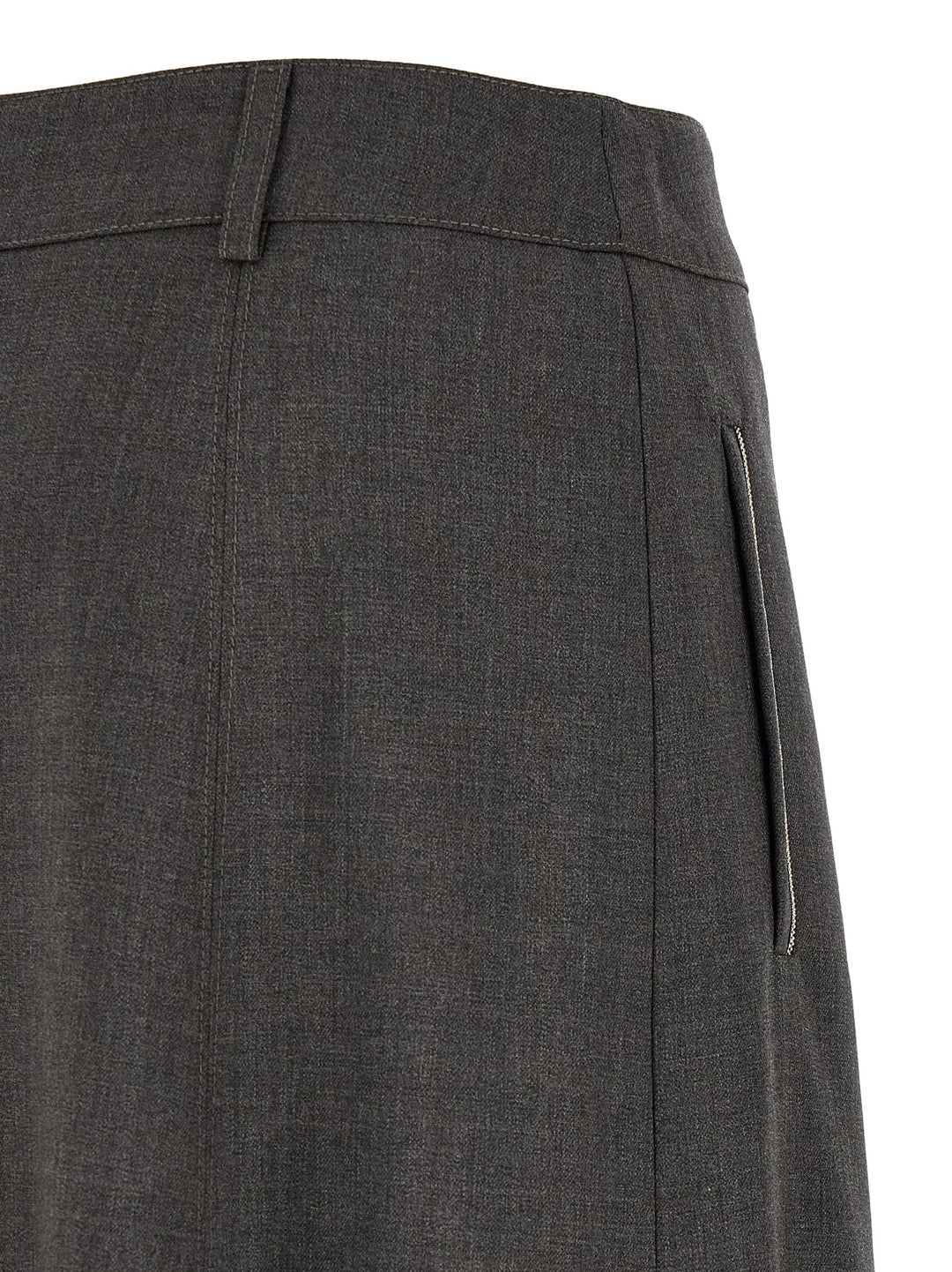 Peserico Flared Skirt With Loops Skirts - Gray | 915511073b620e4dd8f0a141868fe0bdde4c9073