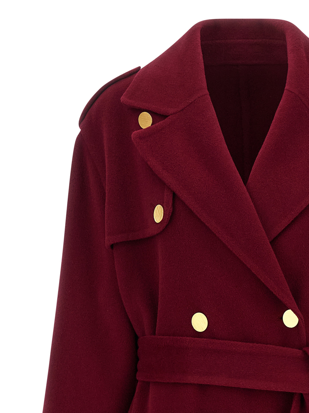 Alberta Ferretti Long Wool Coat Coats and Trench Coats - Red | ea82df454c59a7caa5d653e9af18dca076c9c153