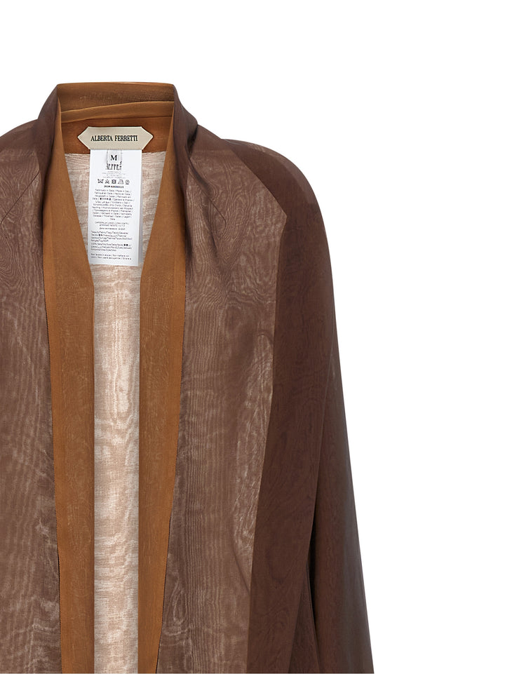 Alberta Ferretti Chiffon Cardigan Sweaters and Cardigans - Brown | 44354a0e9cac90014752b95b16dc745406bfdb83
