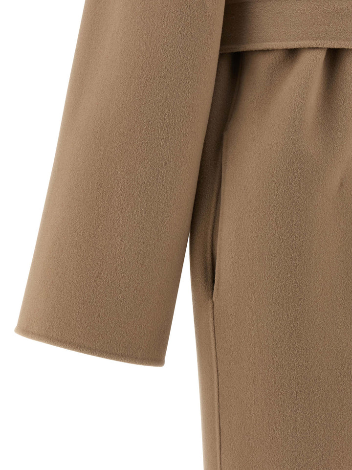 Alberta Ferretti Double Cloth Coat Coats and Trench Coats - Beige | 4436b0e46cca9701bf9b6d98975dfc4036781383