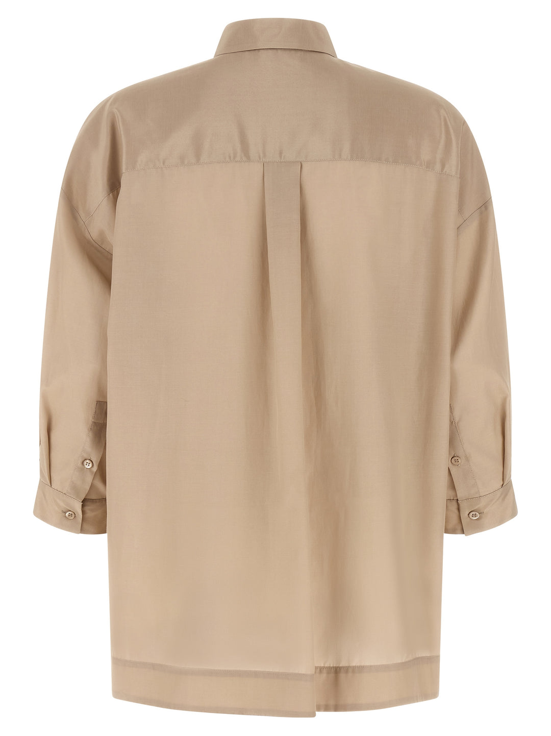 Peserico Asymmetric Hem Shirt Shirt and Blouse - Beige | b70140d85de668d6c83e43d7edb7c7f619104756