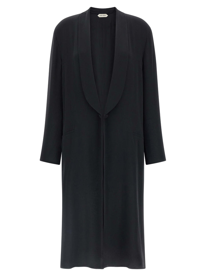 Alberta Ferretti Silk Georgette Coat Coats and Trench Coats - Black | d901bf7124fdadd2303e51c8ea523bfe30ea24dc