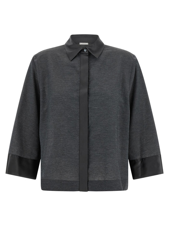 Jersey Shirt Shirt And Blouse Gray