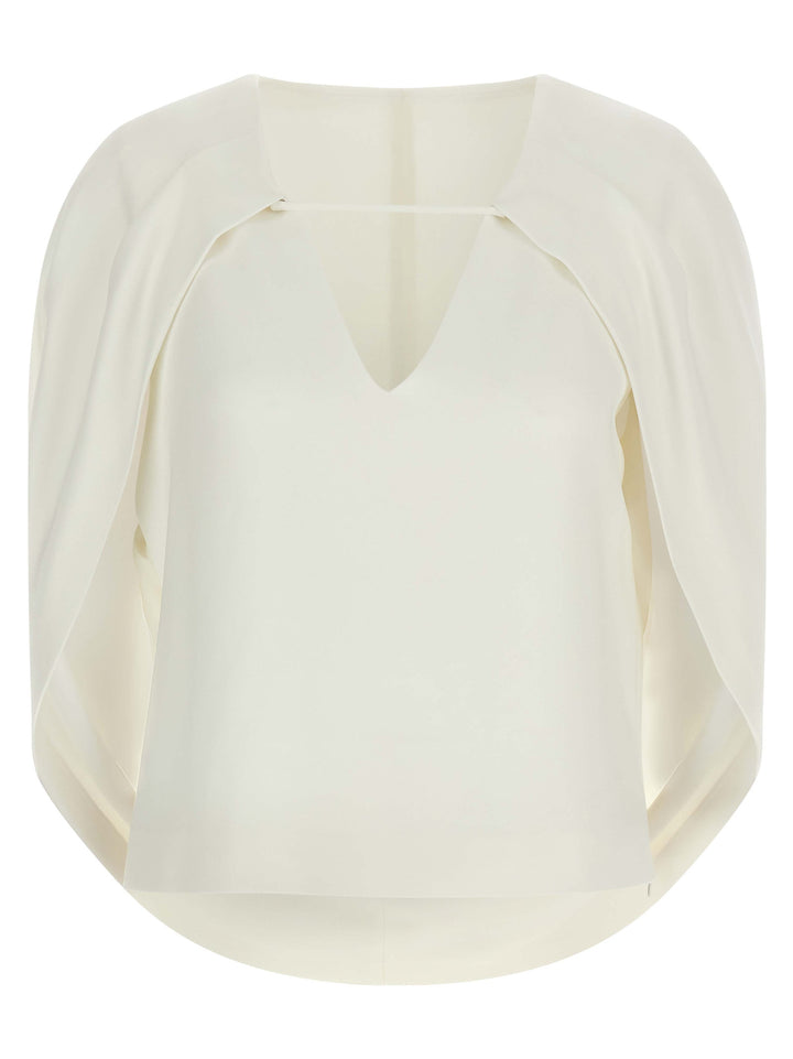Alberta Ferretti Cape Top Tops - White | c85a994e0ec34b0ff14139924c370172521932c0