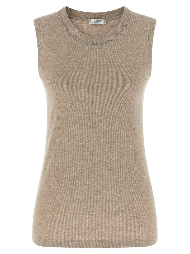 Peserico Punto Luce Tops - Beige | 71abe46b50fcba68f43c63c222946f6f3d8ea02b