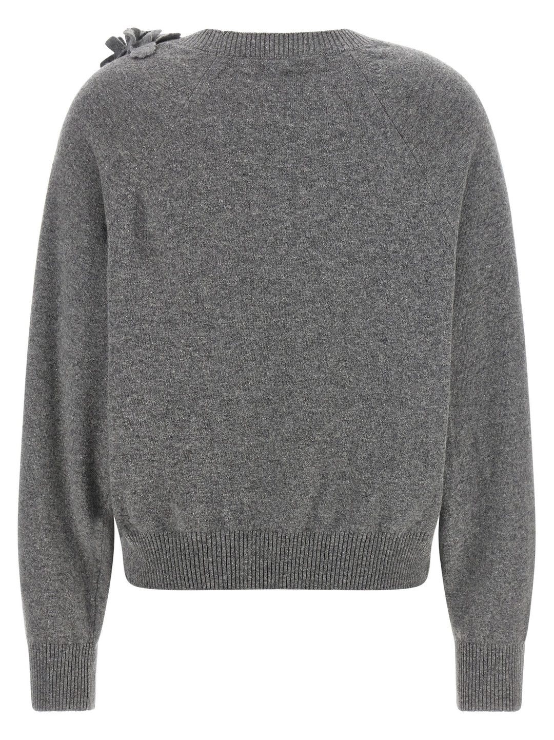 Alberta Ferretti Embroidered Flower Sweater Sweaters and Cardigans - Gray | 2b8c86f0b87e8513621a080c87e8889e7d06209c