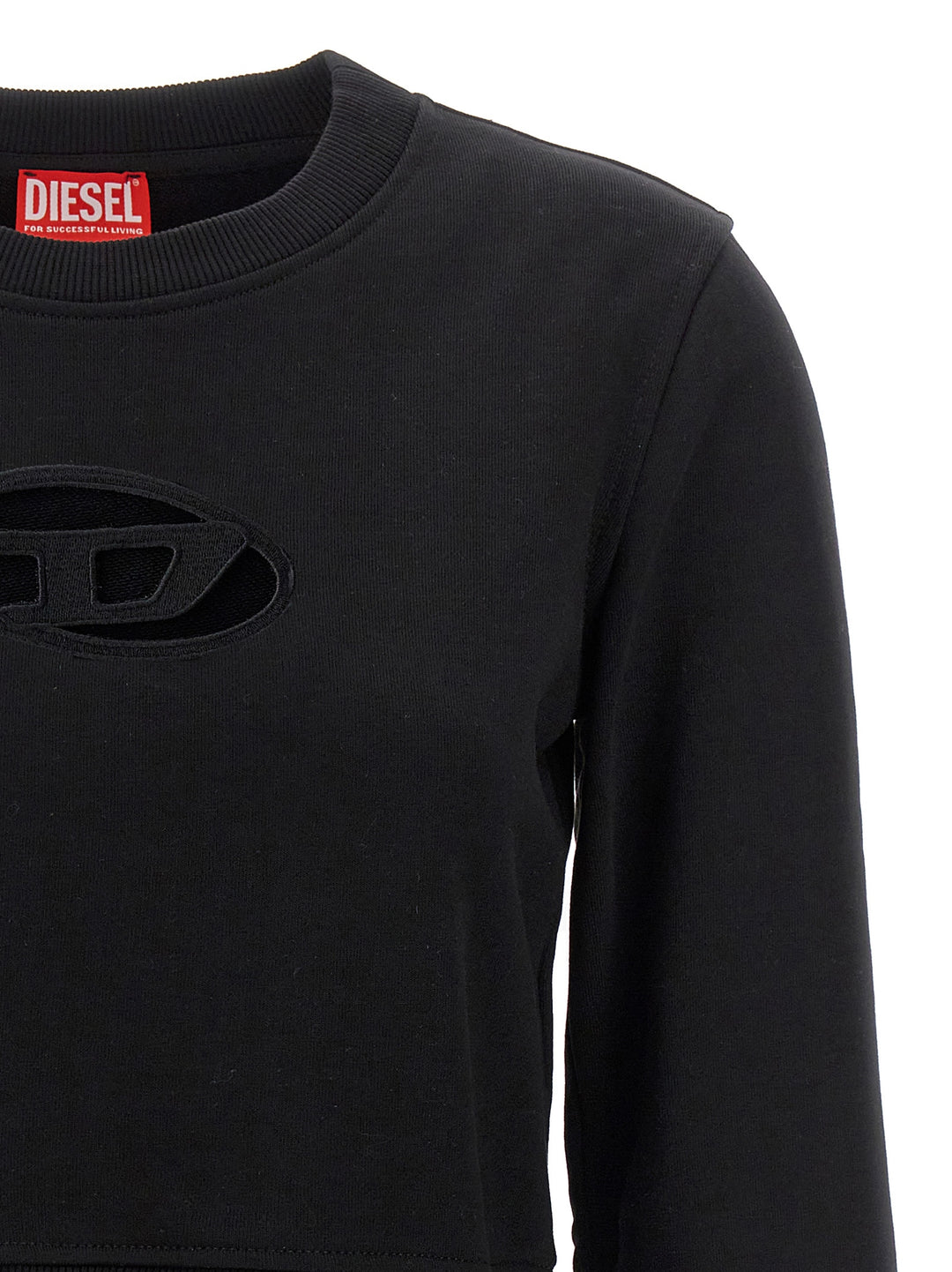Diesel F-Slimmy Cropped Sweatshirt - Black | 83189bd7f0fad11429c6af371c7f04cc99e5c29d