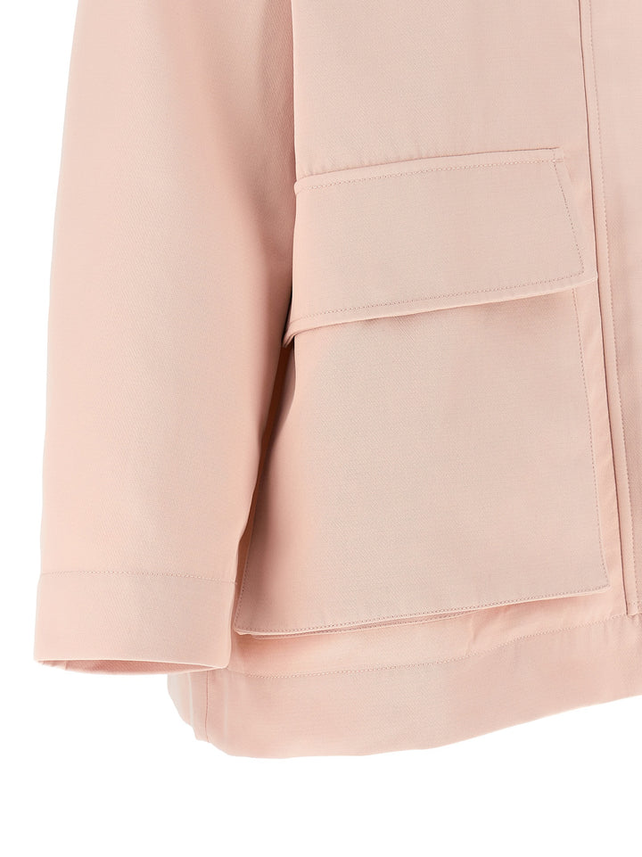 Ganni Twill Jacket Puffer Jackets - Pink | 54f2184a2344e4bd6dbefe8d0c38455b34564779