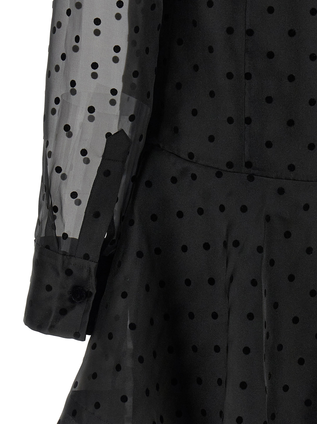 Ganni Black Organza Circle Collar Dresses - Black | d60eb770d6ee164f2b28065ee53cd45513dac268