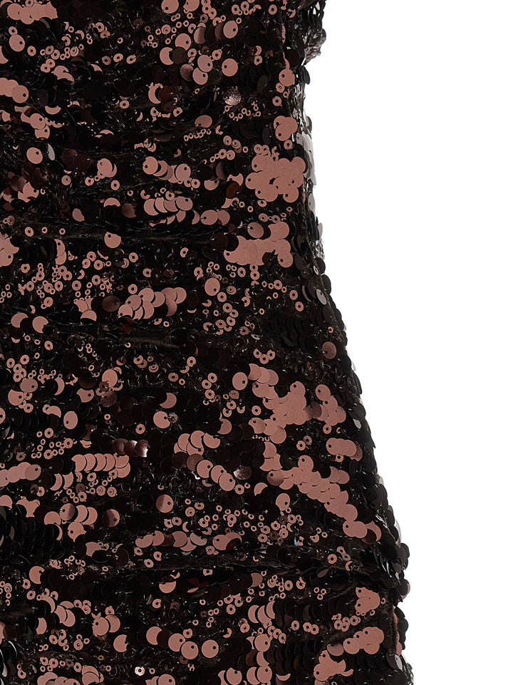 Ganni Brown Sequins Mini Dresses - Brown | d62f00c24d2744212215b1d8e69bb6ad465cee14