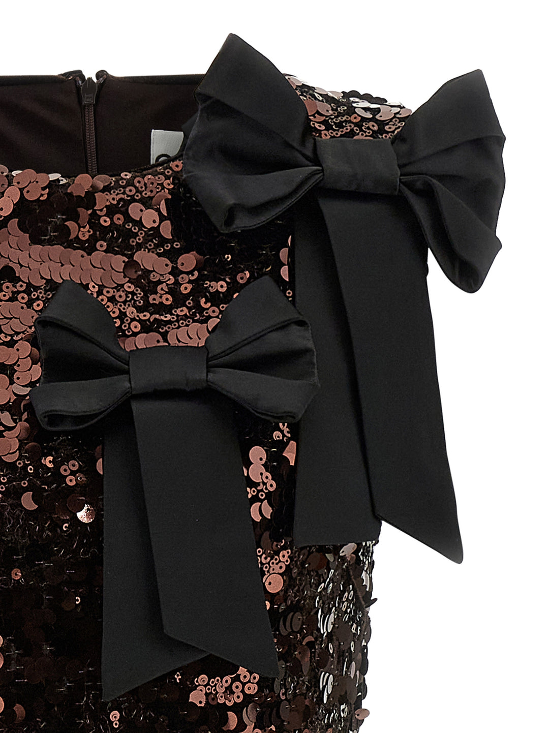 Ganni Velvet Sequins Straight Midi Dresses - Brown | 4a21ff3b6cec5ddeb0fbd46467a8a25fb9c51c4e