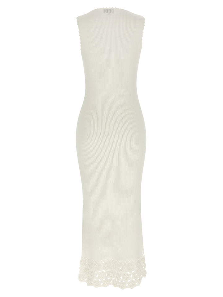 Ganni Cotton Crochet Dresses - White | dc732b82eceac8e5effbac7041515814ec187030