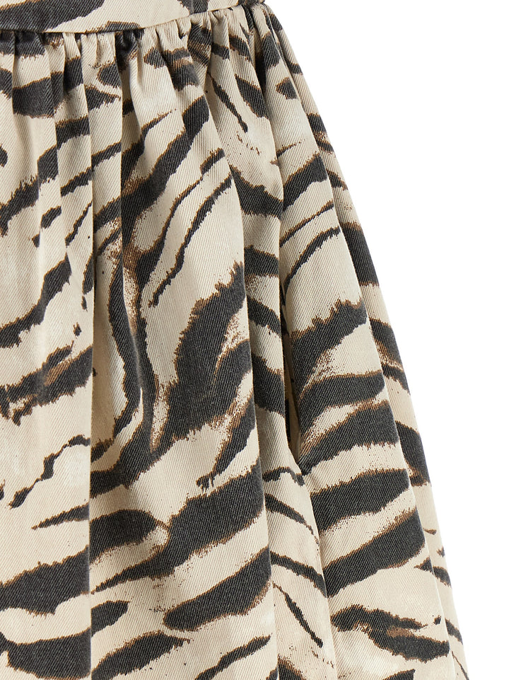 Ganni Zebra Denim Skirts - Multicolor | 6811a8725880056415730fc52264e72e7d1393da