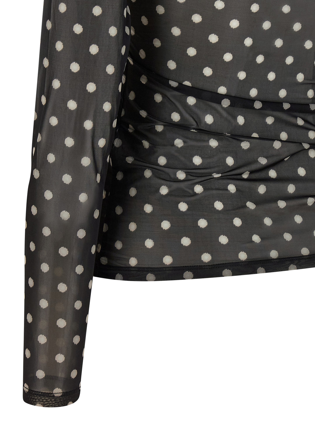 Ganni Printed Sheer T-shirt - Black | 4e9af565dc408f7611f8f9cb9901500ad6ec4c19